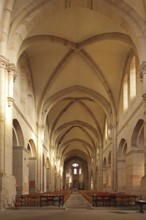 Interior view of the Romanesque abbey church, Otterberg, Palatinate Forest, Rhineland-Palatinate,