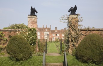 Helmingham Hall an historic moated manor house in Helmingham, Suffolk, England with origins from