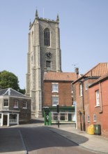 Historic buildings in the market town of Fakenham, north Norfolk, England, United Kingdom, Europe