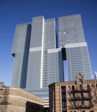 De Rotterdam building designed by architect Rem Koolhaas as a vertical city nears completion in