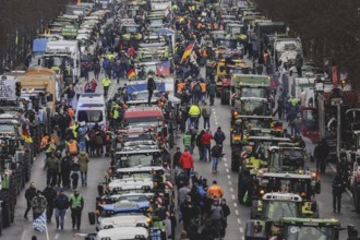 Road blockades, taken as part of the farmers' protests in Berlin, 15 January 2024. 10, 000