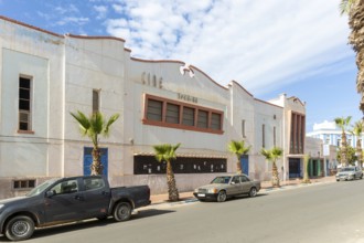 Cinema Art Deco architecture Spanish colonial building, Sidi Ifni, Morocco, North Africa, Africa