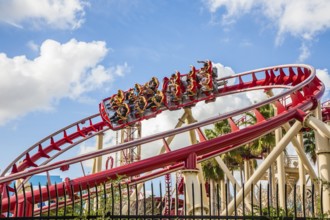 Rip Ride Rockit roller coaster at Universal Studios theme park in Orlando, Florida, USA, North