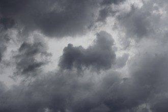 Gloomy storm clouds, North Rhine-Westphalia, Germany, Europe