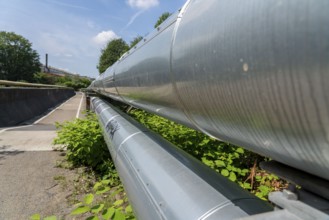 District heating Pipelines from the district heating power plant to the households with district