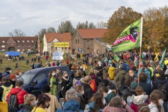 Protest action against the demolition of the village of Lützerath in the Rhenish lignite mining