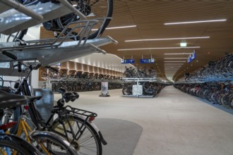 New bicycle car park at Amsterdam Central Station, IJboulevard, space for around 4000 bicycles,