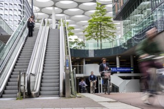 Entrance and exit of the bicycle car park at Utrecht Centraal station, Stationsplein, over 13, 000