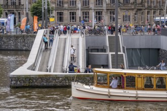 New bicycle car park at Amsterdam Central Station, Stationsplein, space for around 7000 bicycles,