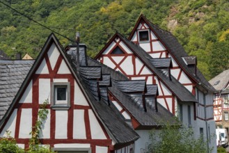 Monreal, idyllic half-timbered village in the Elz valley, in the district of Mayen-Koblenz, in