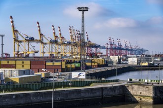 Container terminal in the seaport of Bremerhaven, Eurogate Container Terminal with almost 50