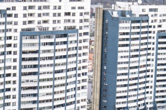 Columbus Centre residential tower blocks, over 550 flats, in Bremerhaven, Bremen, Germany, Europe