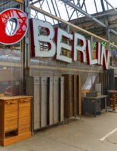 Flea market in the halls in Alt-Treptow, Berlin, Germany, Europe