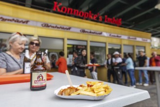 Konnopke's snack bar is cult. Konnopke's in Prenzlauer Berg. It was the first snack bar in East