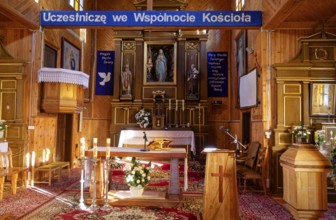 Interior of the Kiche Kosciól Matki Bozej Anielskiej, Church of Our Lady of the Angels, a historic