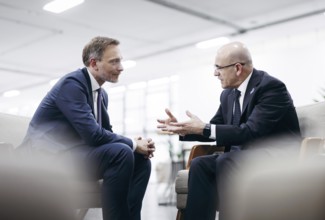 Christian Lindner (FDP), Federal Minister of Finance, meets Mehmet Simsek, Minister of Finance of