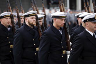 Marines of the guard battalion, photographed during the final roll call of the Bundeswehr missions