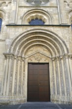 Entrance portal of St John's Church, Billerbeck, Münsterland, North Rhine-Westphalia, Germany,