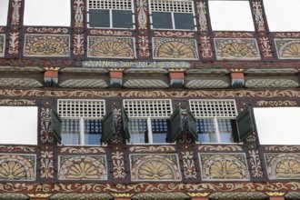 Facade of a half-timbered house, Lemgo, North Rhine-Westphalia, Germany, Europe