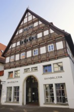 House with shop, Lemgo, North Rhine-Westphalia, Germany, Europe