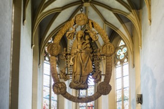 Floating Madonna in the Rosary, by Tilman Riemenschneider, pilgrimage church Maria im Weingarten,