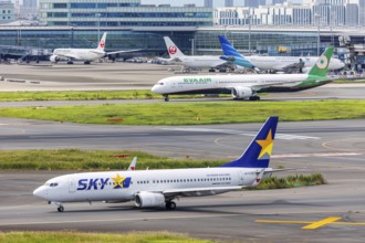 Aircraft at Tokyo Haneda Airport, Japan, Asia