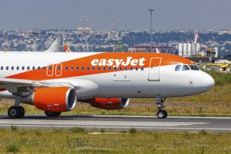 An EasyJet Europe Airbus A320 aircraft with the registration number OE-IJS at Paris Orly Airport,