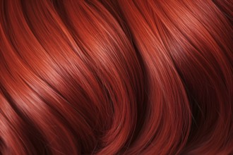 Close ip of red hair. KI generiert, generiert, AI generated