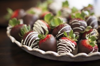 Chocolate covered strawberries. KI generiert, generiert AI generated