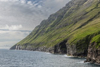 Coast, Vidareidi, Vidoy Island, Viðareiði, Viðoy Island, sunset, Faroe Islands, Denmark, Europe