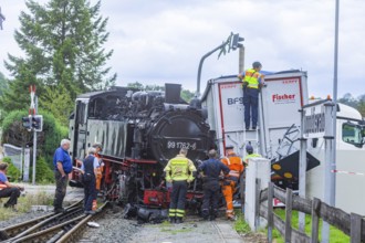 There was a serious accident between a train on the Weißeritz Valley Railway and a lorry from the