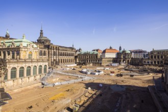 The lilacs bloom magnificently at the Zwinger moat, Dresden, Saxony, Germany, Europe