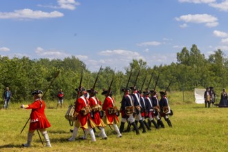 The Great Encampment near Mühlberg, also known as the Lustlager von Zeithain, was a grandiose troop