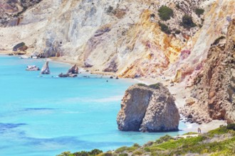 Fyriplaka beach, Milos Island, Cyclades Islands, Greece, Europe