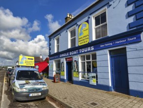 Travel agency for boat tour, dolphin watching, colourful facade, Dingle, Dingle Peninsula, County