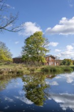 Othenstorf Estate with pond and historic pigsty, built around 1900, Othenstorf,