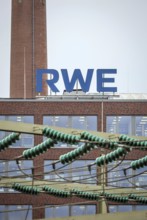 Essen, North Rhine-Westphalia, Germany, RWE headquarters, RWE Campus with transformer station,