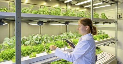 Dinslaken, North Rhine-Westphalia, Germany, Regional vegetable cultivation at the sewage treatment