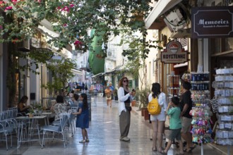 Typical alley in Nafplio, Argolis, Peloponnese, Greece, Europe