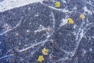 First snow, risk of slippery road traffic, road traffic, November, Germany, Europe