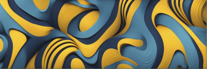 Seamless abstract pattern of vector fluid curved lines creating a dynamic ripple effect in vibrant