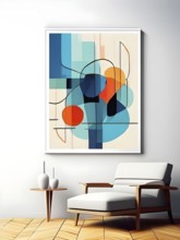 Artificial intelligence symbolized in a minimalist abstract wallpaper illustration, AI generated