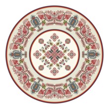 Traditional Bulgarian embroidery design element over white background