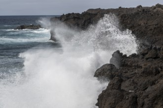 Surf, Los Hervideros, Lanzarote, Canary Islands, Spain, Europe