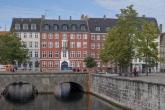 Stormbroen or Storm Bridge, historic houses on Nybrogade and Gammle Strand, Copenhagen, Denmark,