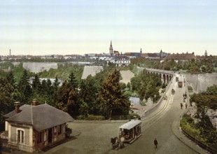 The City of Luxembourg in the Grand Duchy of Luxembourg, View from 1885, Historical, digitally