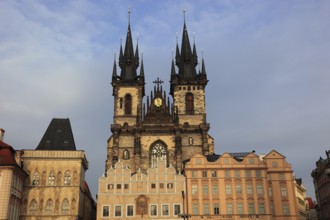 The Teyn Church, a Roman Catholic church in the Gothic style in Prague's Old Town on the Old Town