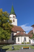 The Catholic Church of St Verena and Gallus, built in the 13th century, Hüfingen, Black Forest