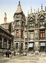 Hotel Bourgtheroulde in Rouen, Normandy, France, ca 1890, Historical, digitally restored