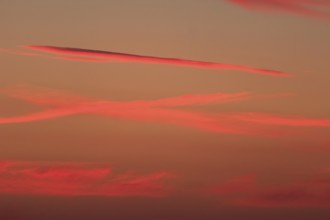 Evening sky at the Baltic Sea near Peenemünde, September, Mecklenburg-Western Pomerania, Germany,